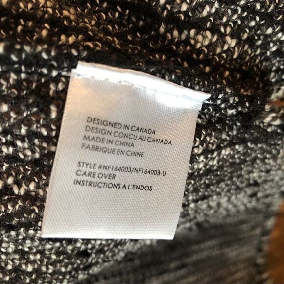 Nanavatee S/M Black White Batwing Knit Oversized Slouchy Sweater Open Cardigan - Picture 8 of 9